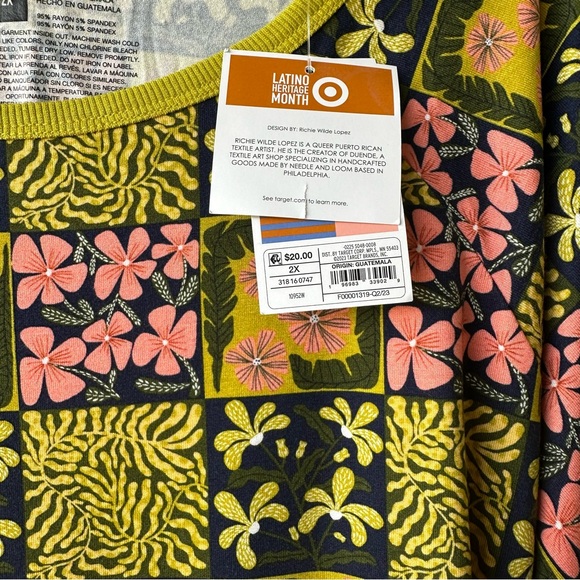 NWT Target Latino Heritage Cropped Tee 2X - Picture 5 of 6